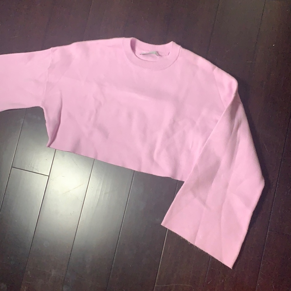 Light purple Zara crop top sweater